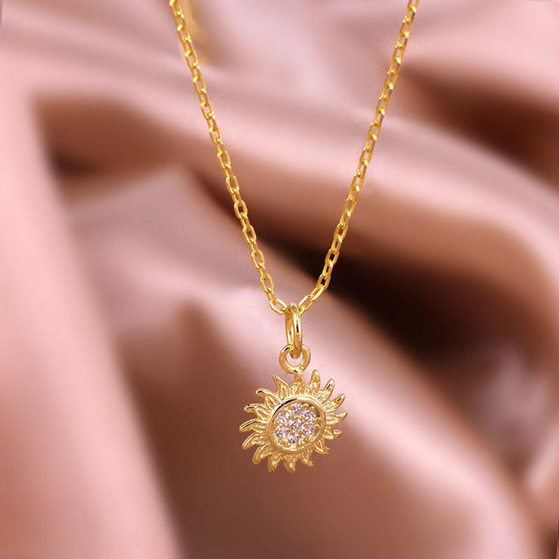 Women's Diamond Geometric Pendant Necklace Clavicle Chain