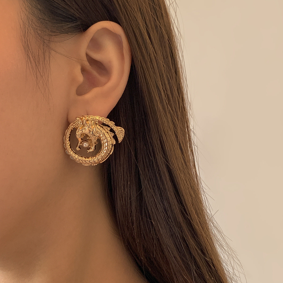 Accessories Punk Gothic Style Exaggerated Dragon-shaped Earrings