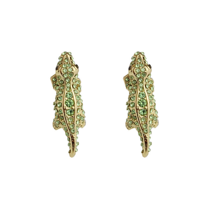 Tide Diamond Inlaid Small Earrings