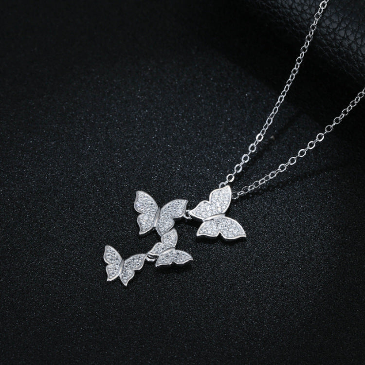 Butterfly and diamond necklace