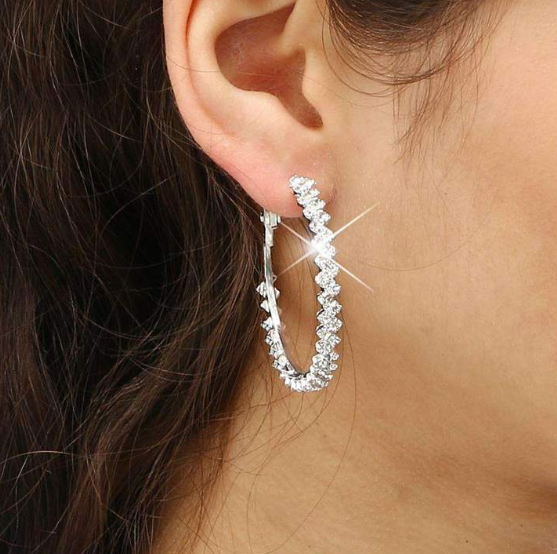 Inner Light Crystal Hoop Earrings