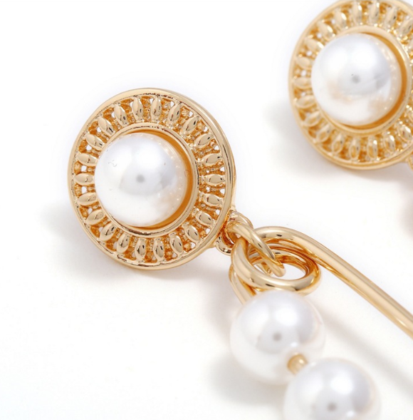 Pearl earrings pin alloy earrings earrings