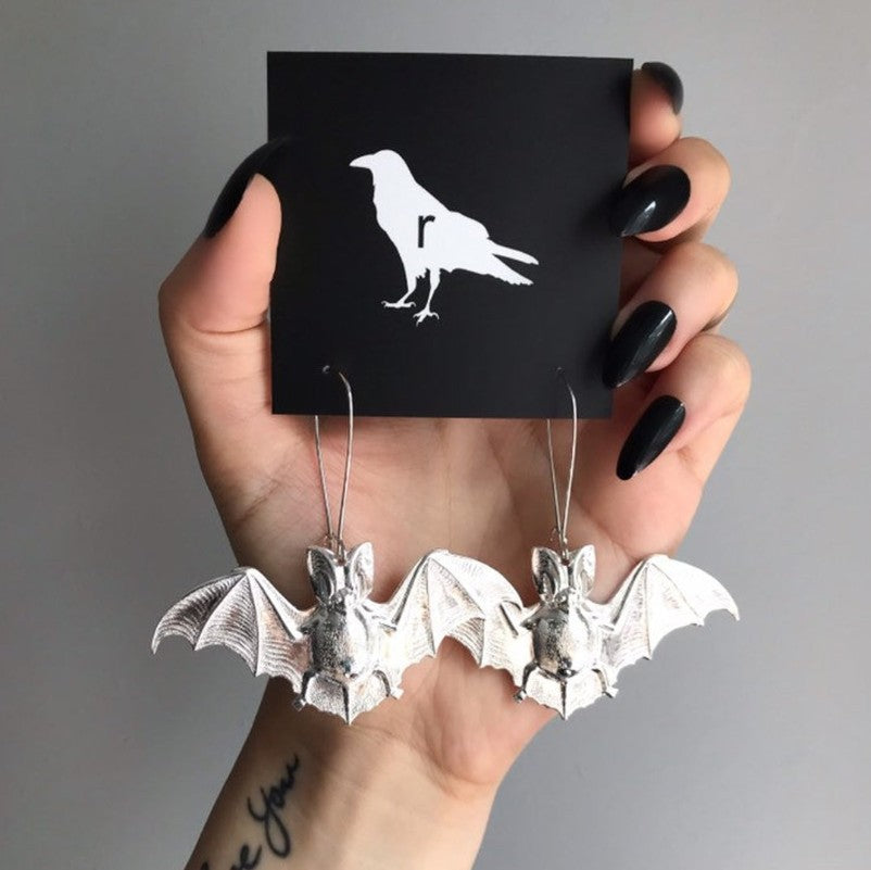 European And American New Retro Big Bat Earrings Bat Gothic Halloween Earrings