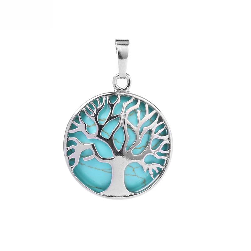 Natural stone pendant Life Tree Necklace