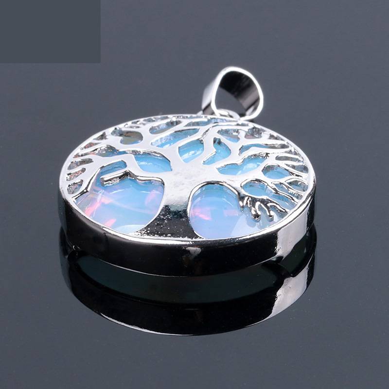 Natural stone pendant Life Tree Necklace