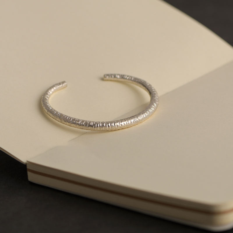 Fashion Knotted Heavy 925 Sterling Silver Bangle