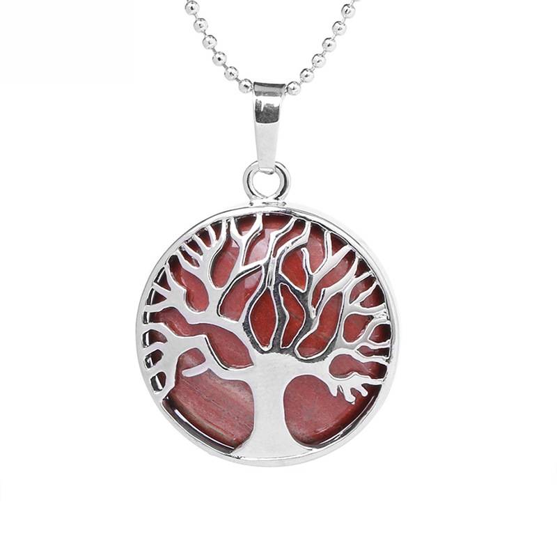 Natural stone pendant Life Tree Necklace