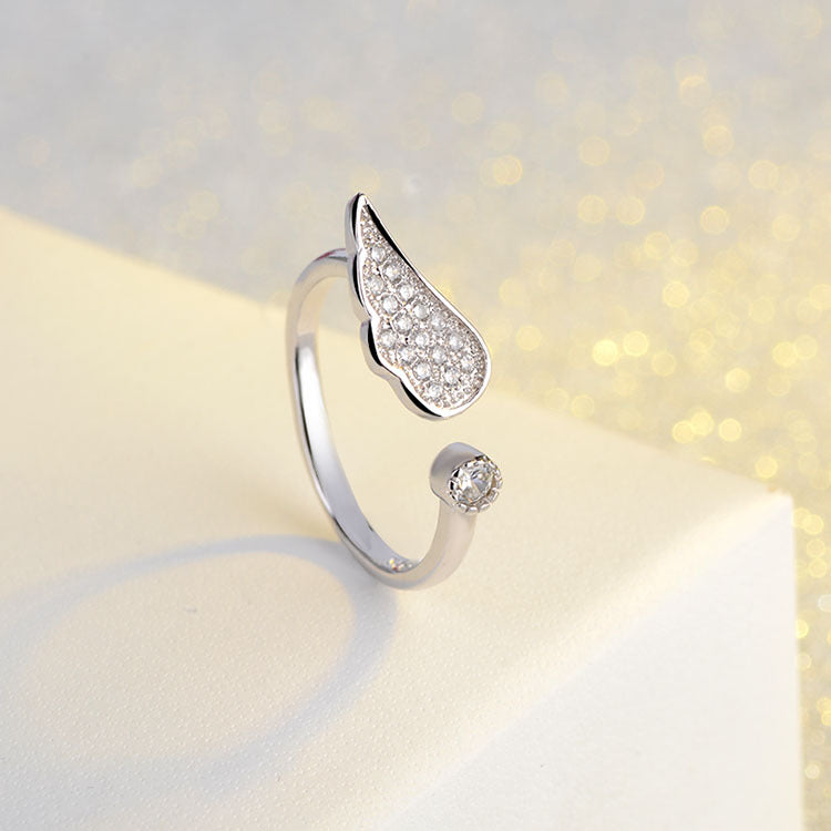 Wing Silver Female Ring Angel Ring Jewelry