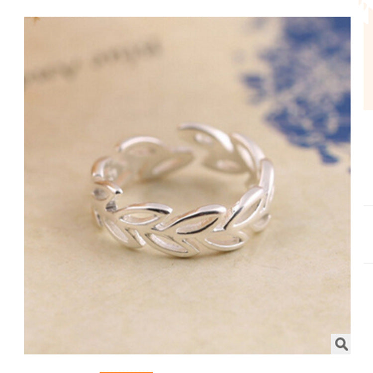 Simple hollow leaf ring