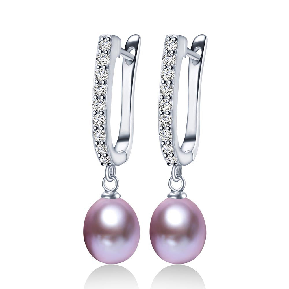 Pearl stud earrings