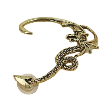 European and American popular retro gothic style Influx of flying dragon ear earrings