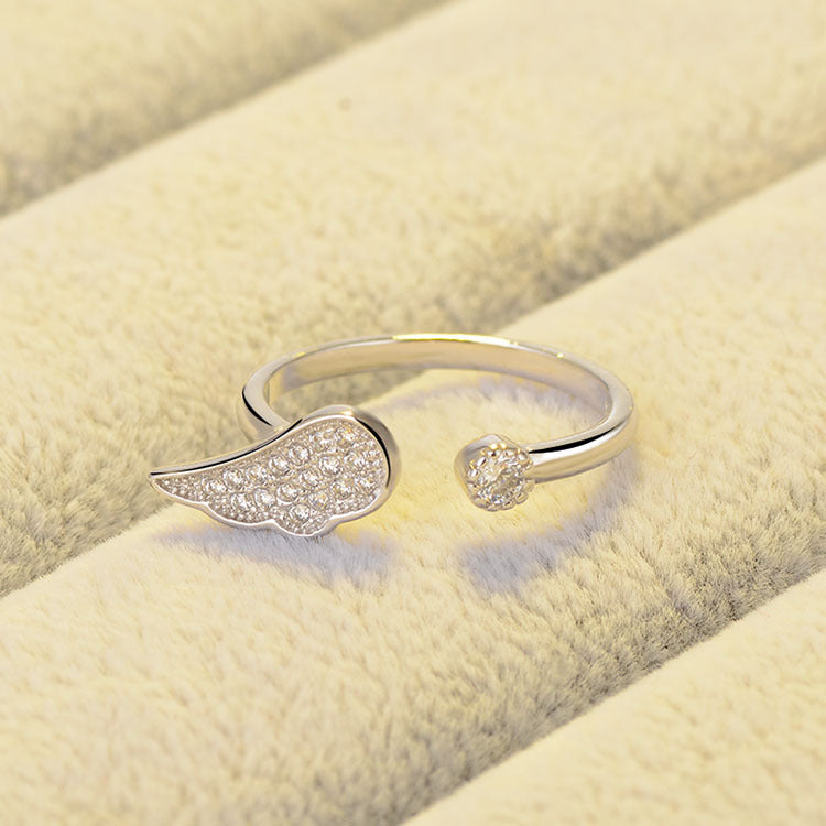 Wing Silver Female Ring Angel Ring Jewelry