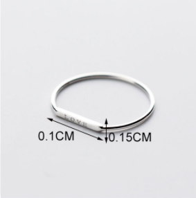 Sweet simple word ring