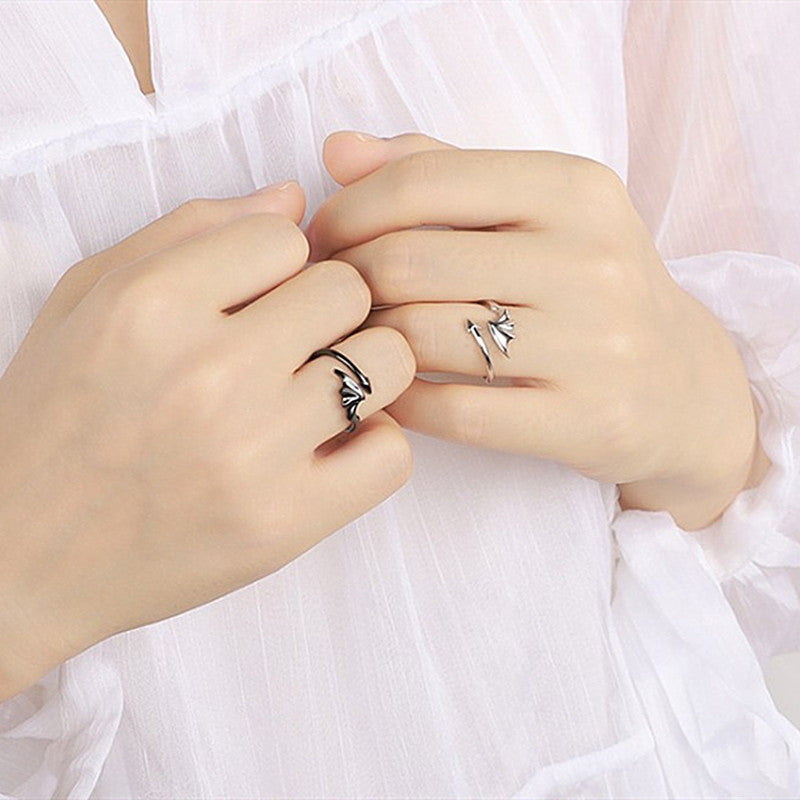 Angel Demon Wing Couple Ring