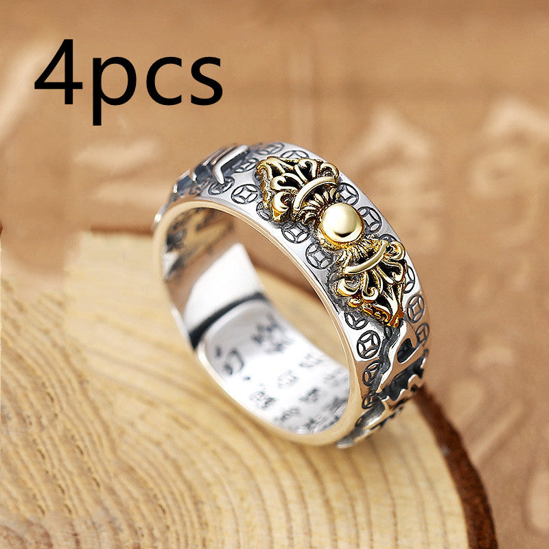 Little Pixiu Heart Sutra Ring Men And Women Lucky