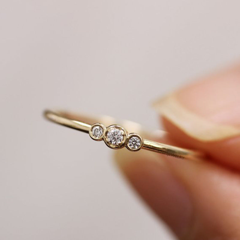 Simple And Versatile Electroplated Metal Ladies Ring