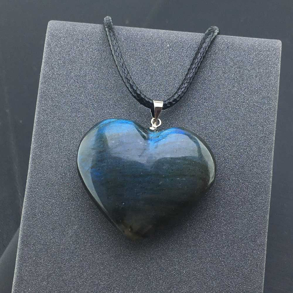 Natural Labradorite Moonstone Love Necklace