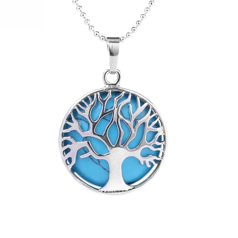 Natural stone pendant Life Tree Necklace