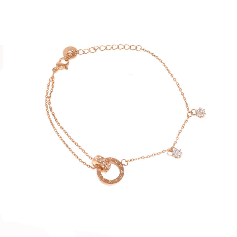Diamond-encrusted Roman bracelet