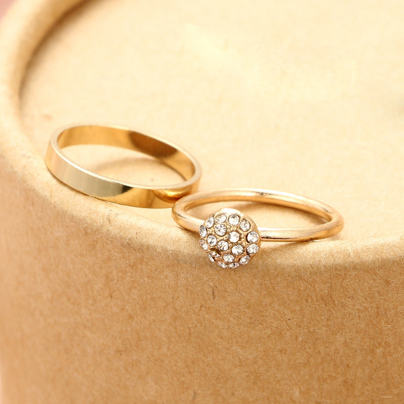 5-piece set with diamond ring