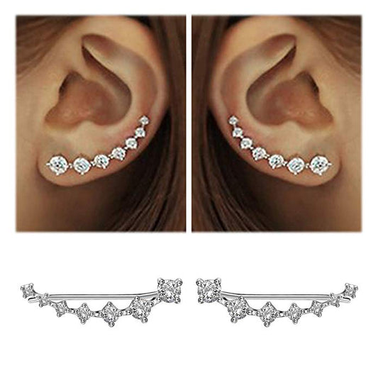 Row diamond earrings