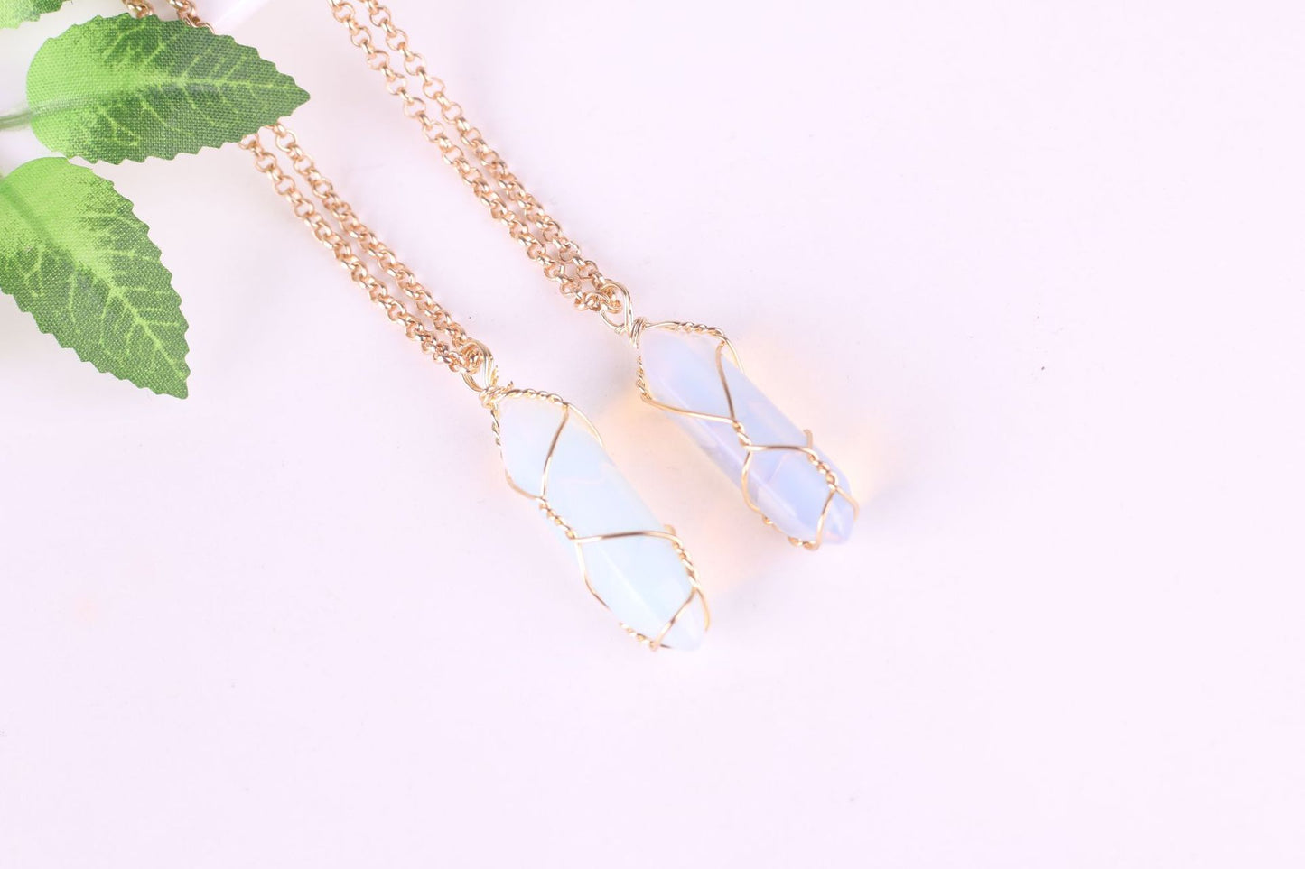 Hexagonal Crystal Agate Bullet Pendant Necklace