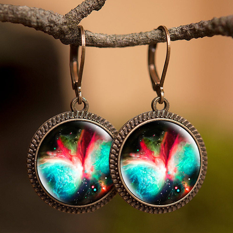 French Time Stone Star Maple Earrings