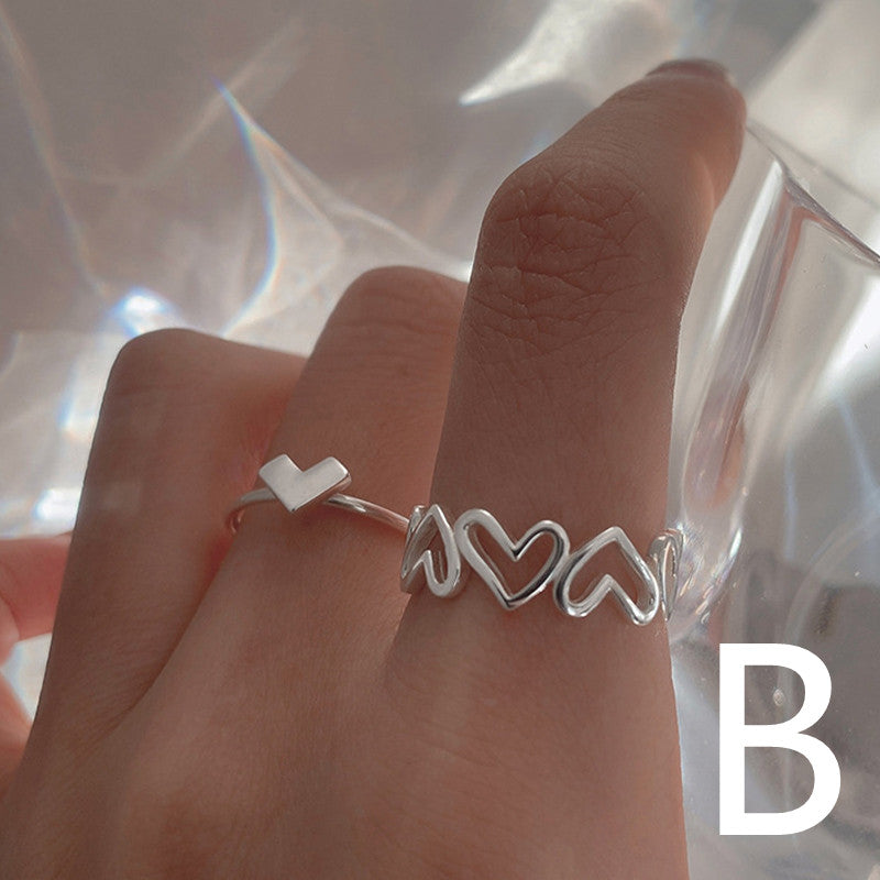 Vintage Generous Chain Personalized Ring Set