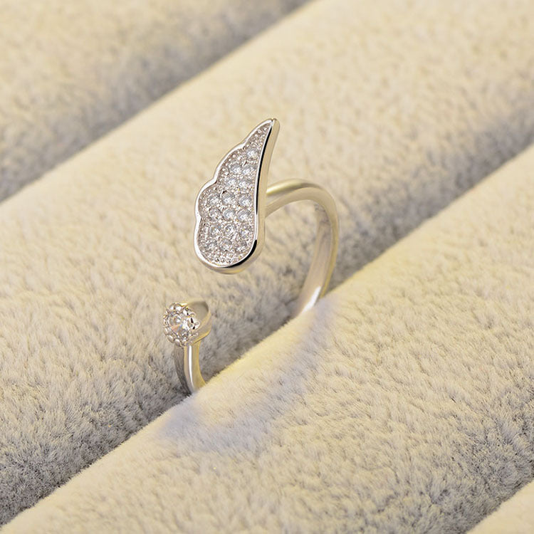 Wing Silver Female Ring Angel Ring Jewelry