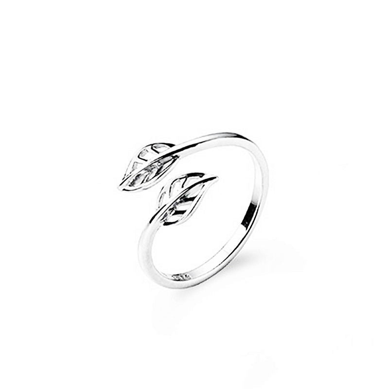 Hollowed-out leaf ring