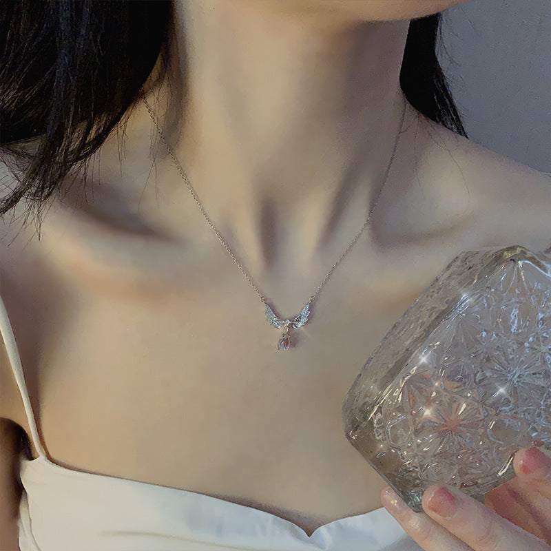 Flash Diamond Angel Wings Wings Necklace Women