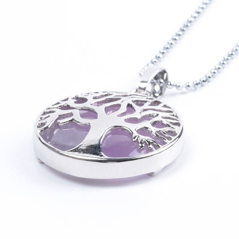 Natural stone pendant Life Tree Necklace