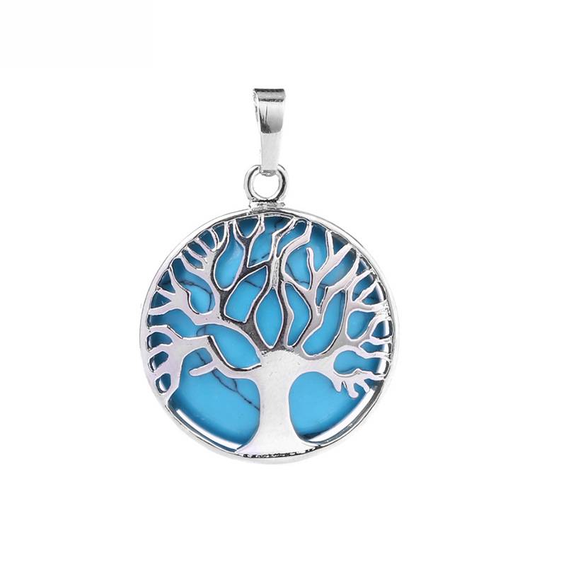 Natural stone pendant Life Tree Necklace