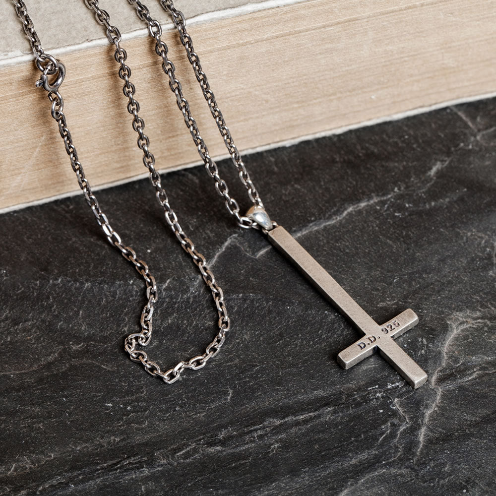Sterling Silver Inverted Cross Gothic Punk Pendant