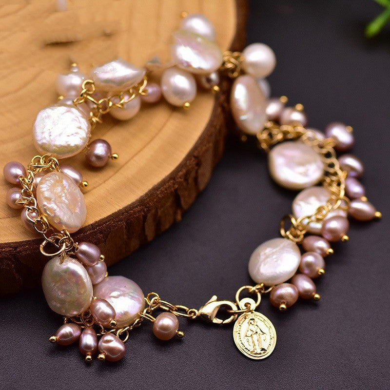 Natural Baroque Pearl Set Bracelet