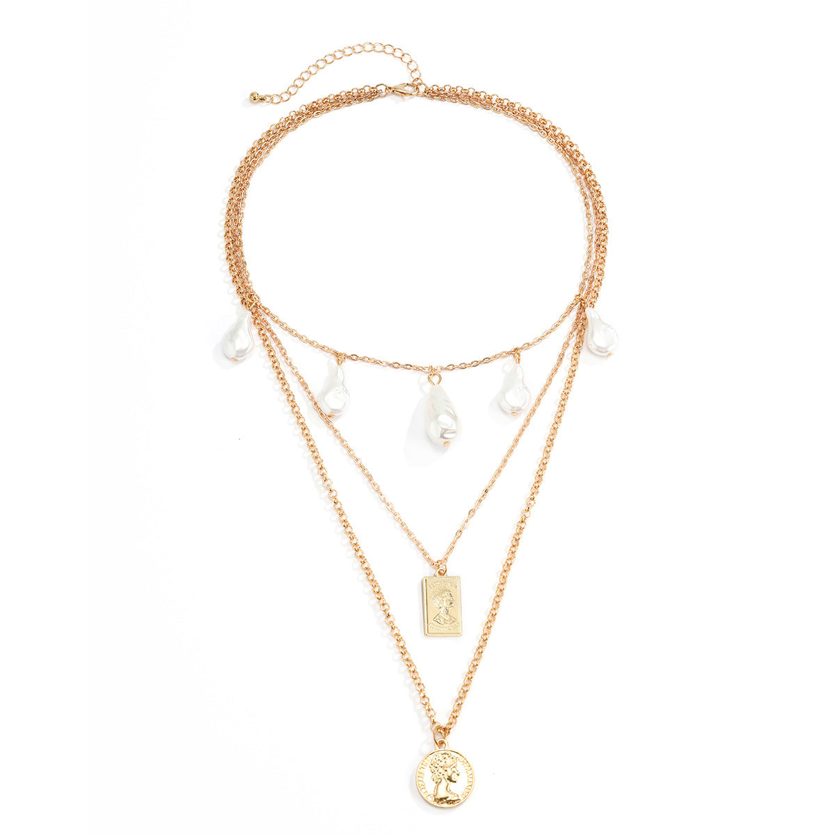 Baroque Shaped Pearl Stacking Necklace