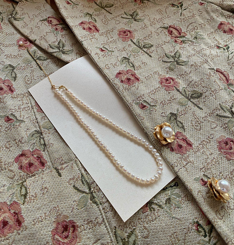 Handmade Natural Pearl Sterling Silver Necklace