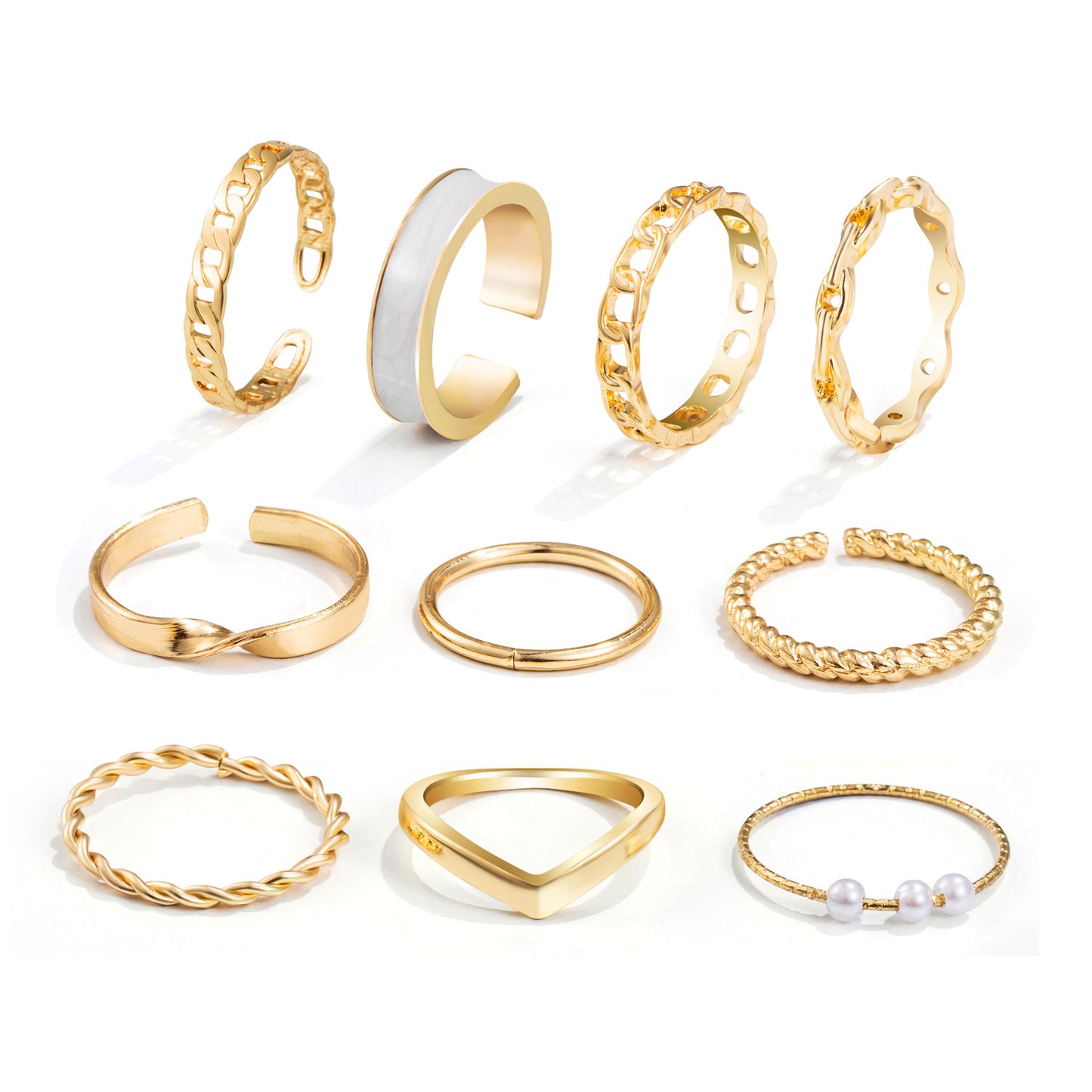 Creative Retro Butterfly 3-piece Set Joint Ring Set