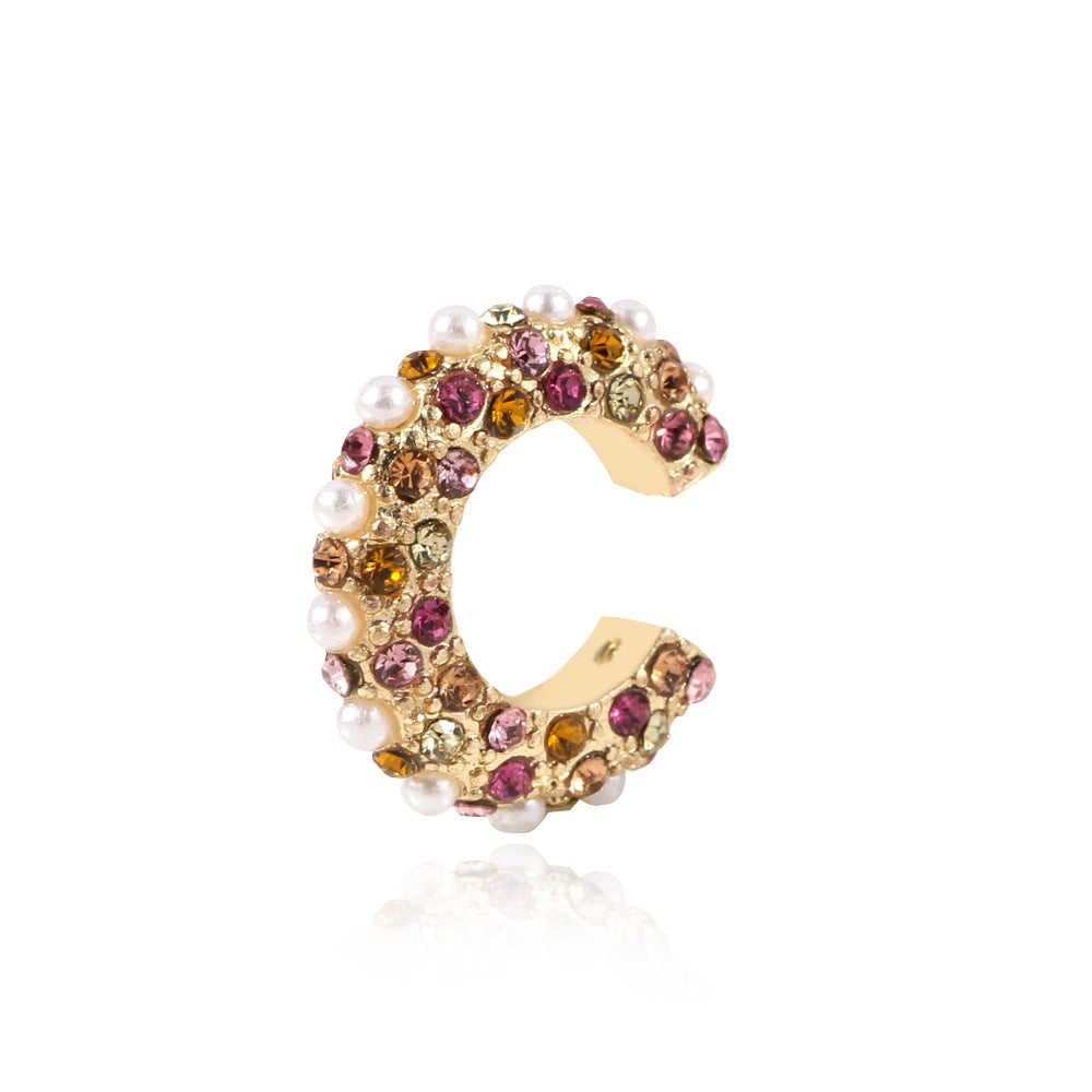Alloy Pearl Rhinestone Earrings