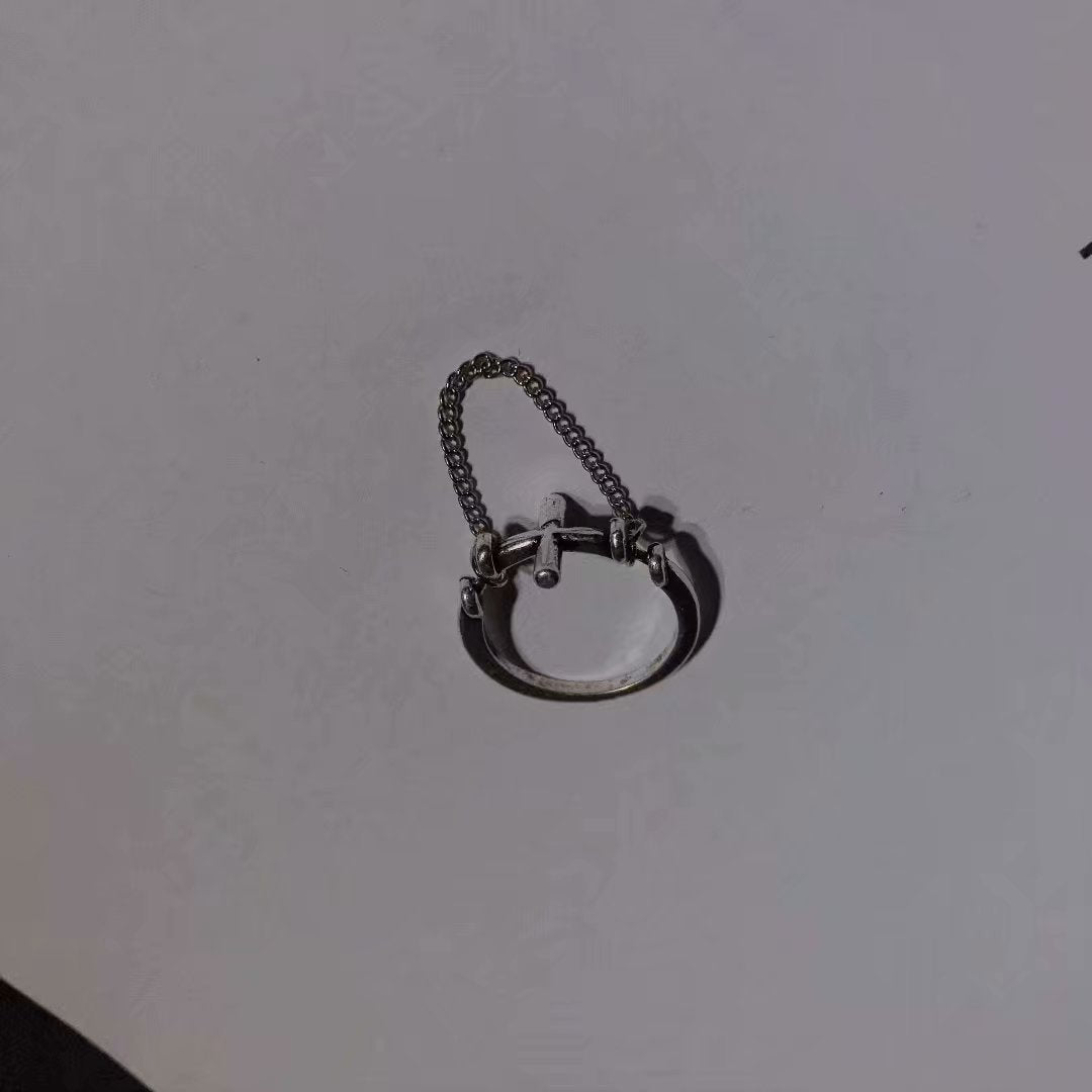 Fashion Creative Simple Belt Cross Ring