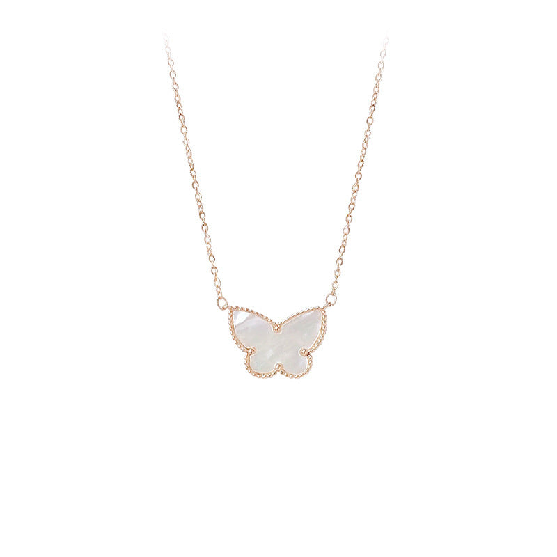 Women's Cute Diamond Bowknot Necklace Clavicle Chain