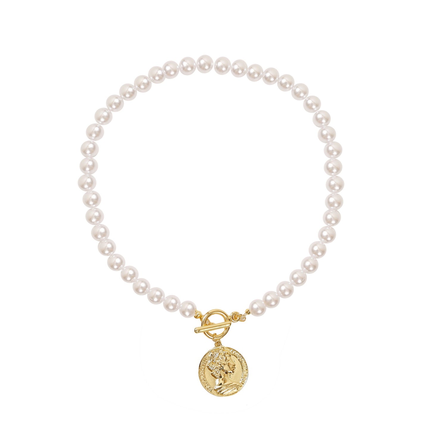 Multilayer Pearl Cross Necklace