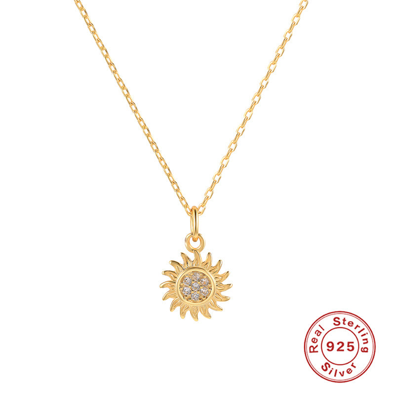 Women's Diamond Geometric Pendant Necklace Clavicle Chain