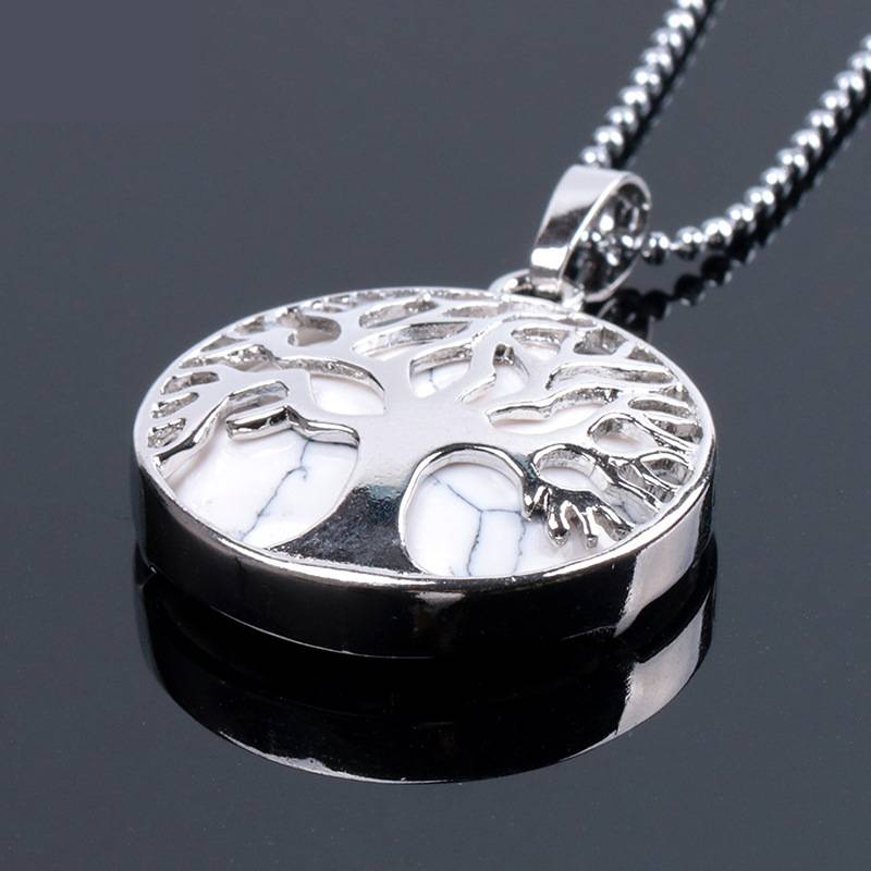 Natural stone pendant Life Tree Necklace