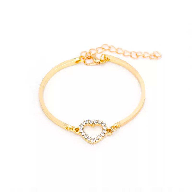 Love diamond heart-shaped bracelet