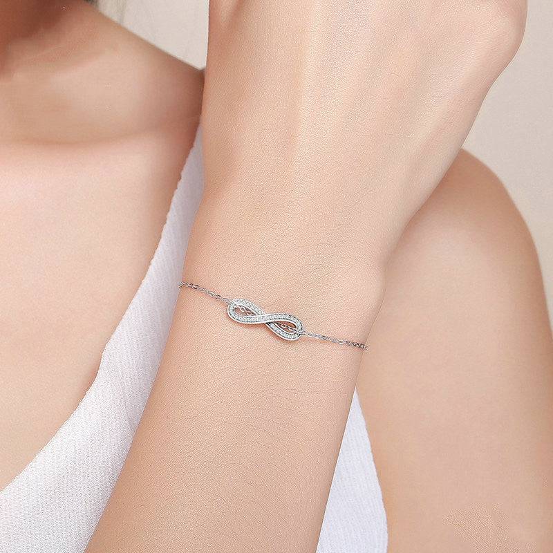 Sterling Silver Bracelet Female Personality Diamond Bracelet