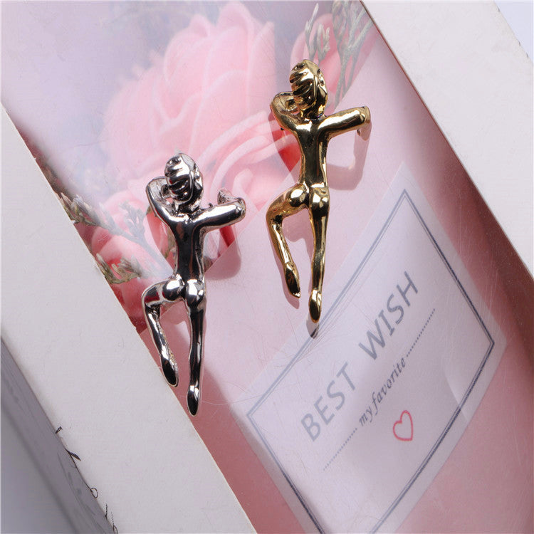 Gothic Doll Shaped Ear Clips Without Piercings