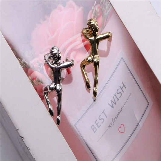 Gothic Doll Shaped Ear Clips Without Piercings