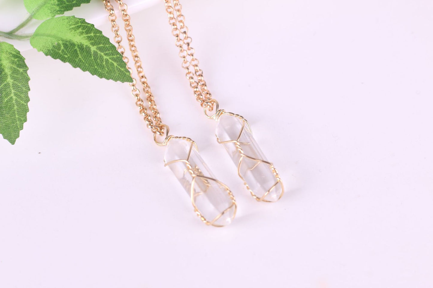 Hexagonal Crystal Agate Bullet Pendant Necklace