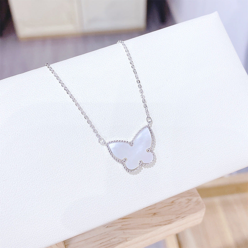 Women's Cute Diamond Bowknot Necklace Clavicle Chain